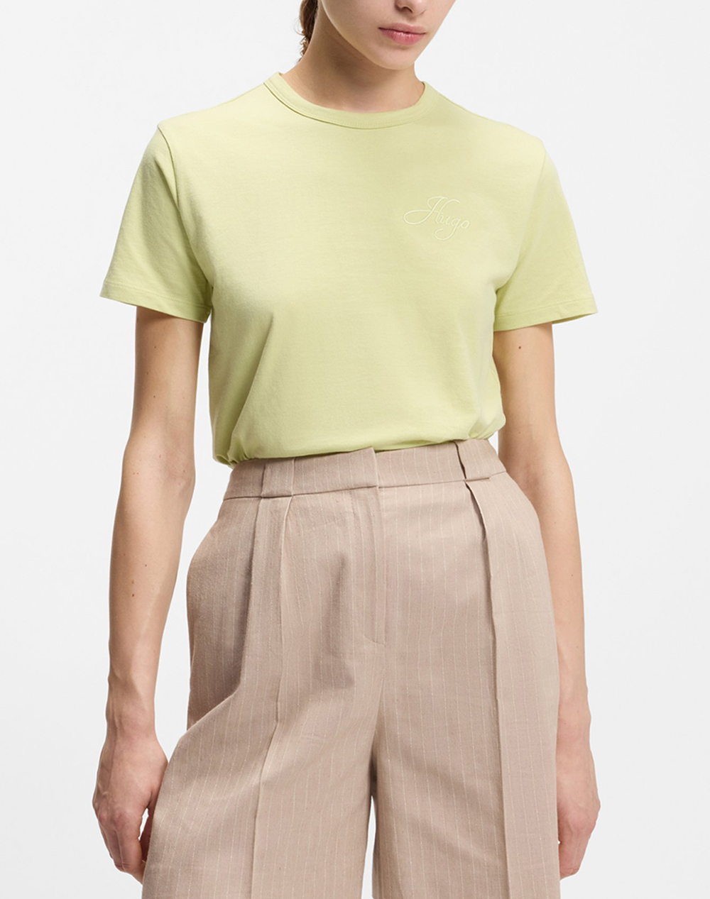 Hugo Damacia_7 10272987 01 Γυναικα Ρουχα Μπλουζες Τ Shirt Mintgreen Βαμβακι 50561233 267