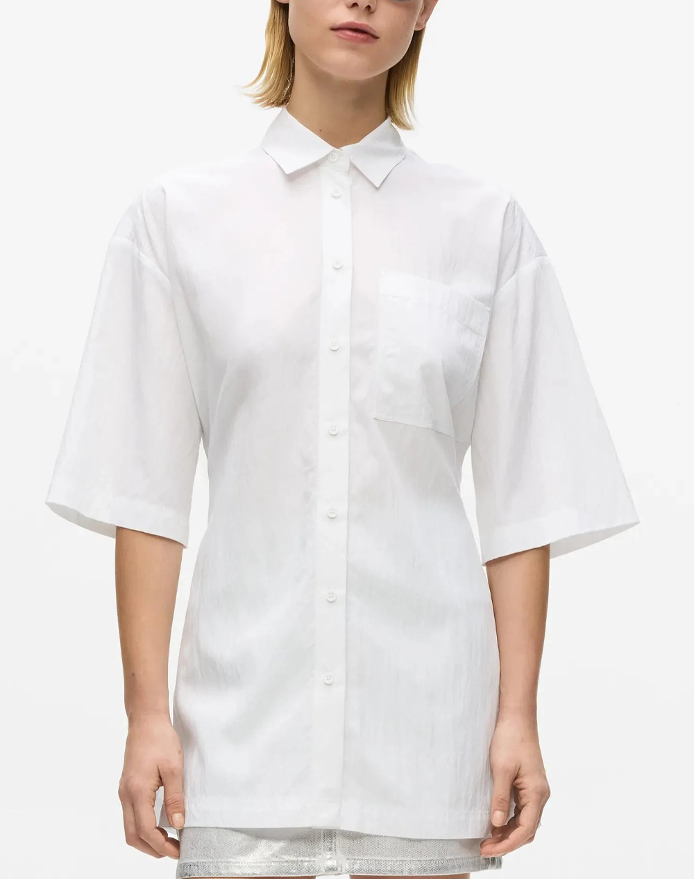 Karl Lagerfeld Jeans Klj Relaxed Blouse Γυναικα Ρουχα Πουκαμισα White Βισκοζσυνθετικο B2W11022 100