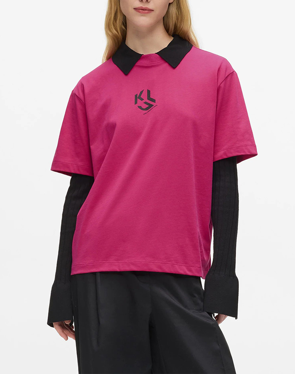 Karl Lagerfeld Jeans Klj Reg Monogram Tee Γυναικα Ρουχα Μπλουζες Τ Shirt Purple Βαμβακισυνθετικο B1W17086 521