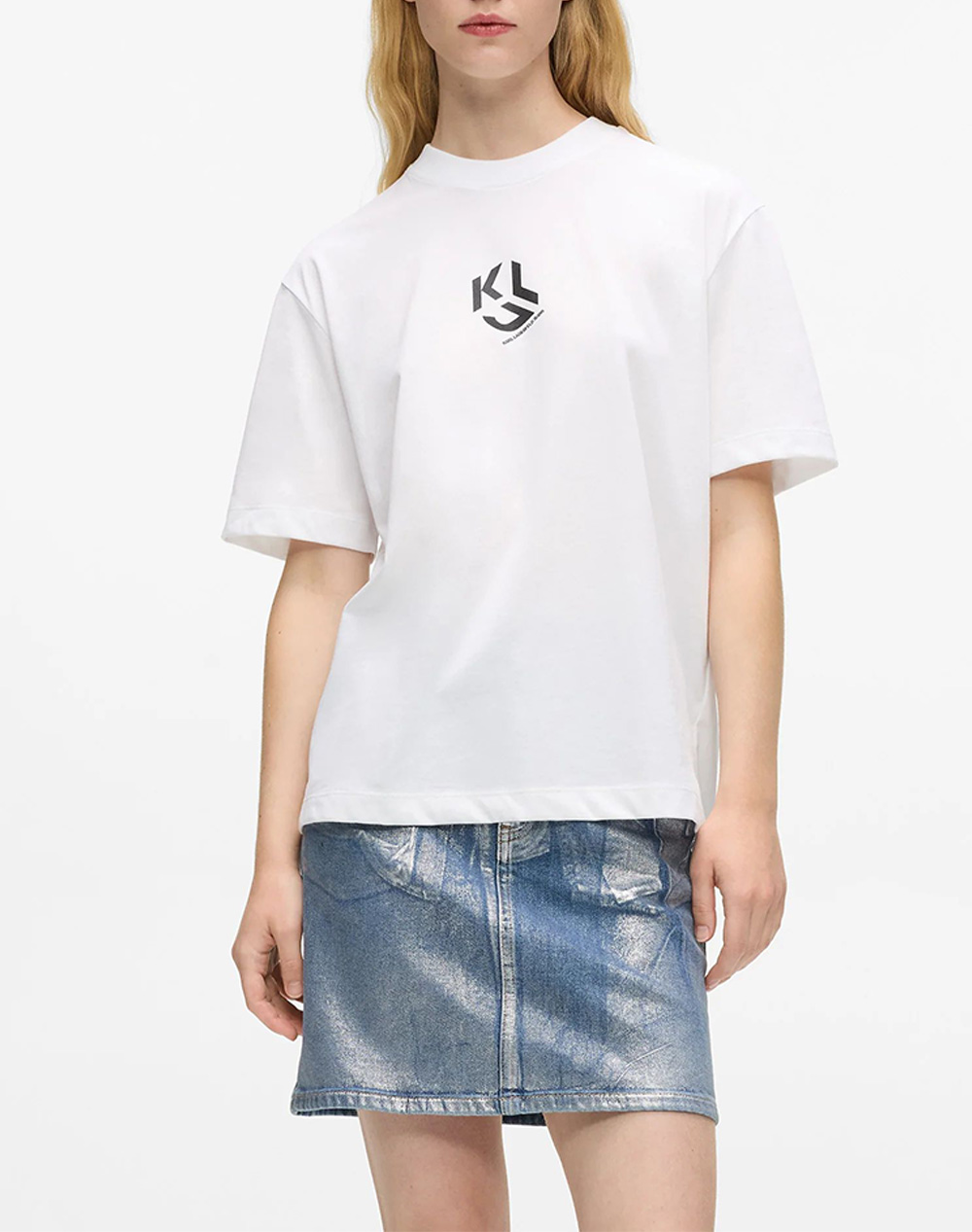 Karl Lagerfeld Jeans Klj Reg Monogram Tee Γυναικα Ρουχα Μπλουζες Τ Shirt White Βαμβακι,Συνθετικο B1w17086 100 - Koolfly