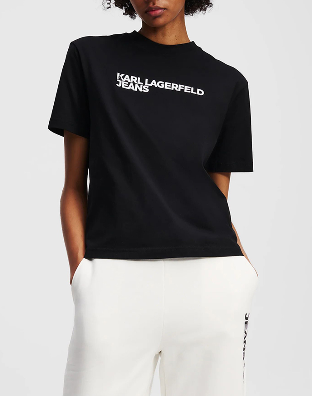 Karl Lagerfeld Jeans Klj Reg Ss Essential Tee Γυναικα Ρουχα Μπλουζες Τ Shirt Black Βαμβακι A1W17005 999