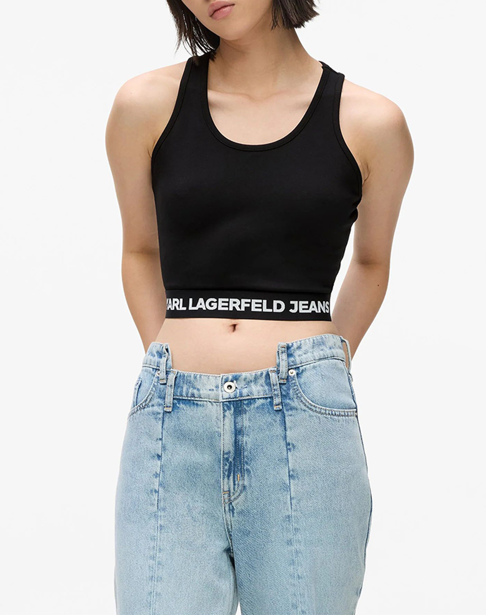 Karl Lagerfeld Jeans Klj Milano Tank Γυναικα Ρουχα Μπλουζες Τοπ/Κορμακια Black Βισκοζ,Με Ελασταν,Συνθετικο B1w17048 999 - Koolfly