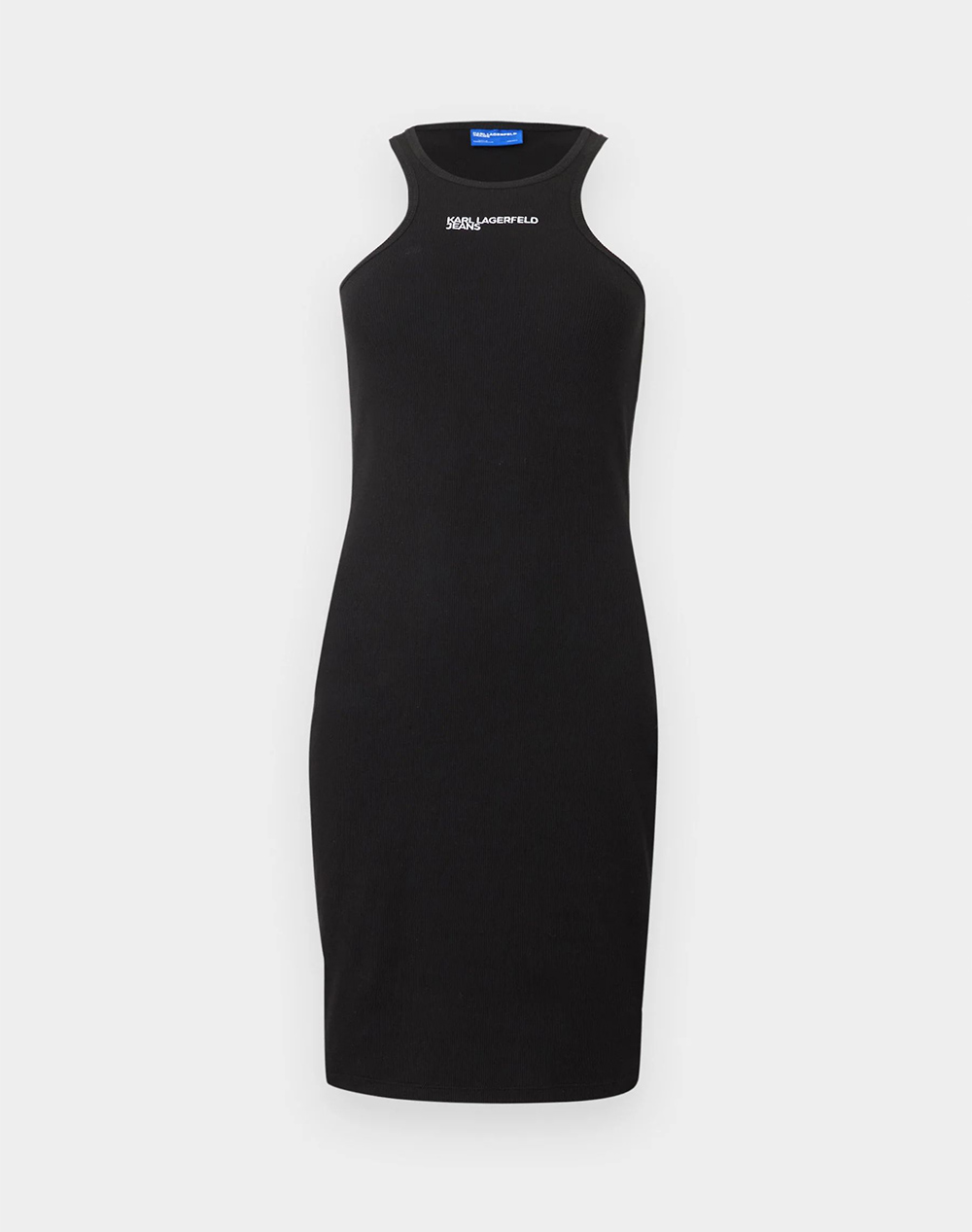Karl Lagerfeld Jeans Klj Ribbed Logo Dress Γυναικα Ρουχα Φορεματα Black Βαμβακιμε Ελασταν B2W13046 999