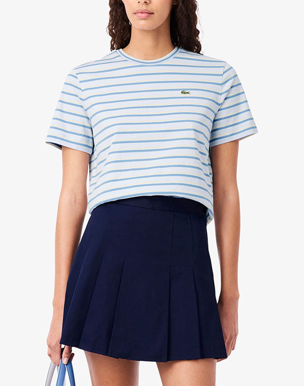Lacoste Μπλουζα Κμ Γυναικα Ρουχα Μπλουζες Τ Shirt Lightblue Βαμβακι 3Tf7574 4Bi