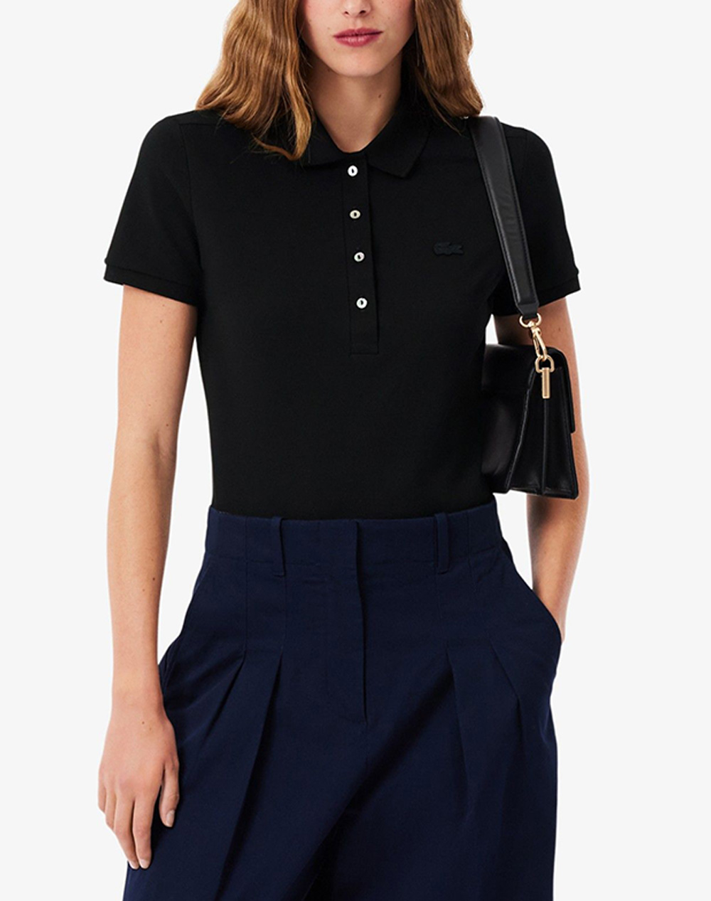 Lacoste Μπλουζα Κμ Polo Ss Γυναικα Ρουχα Μπλουζες Polo Black Βαμβακι,Με Ελασταν 3Pf5462 031 - Koolfly