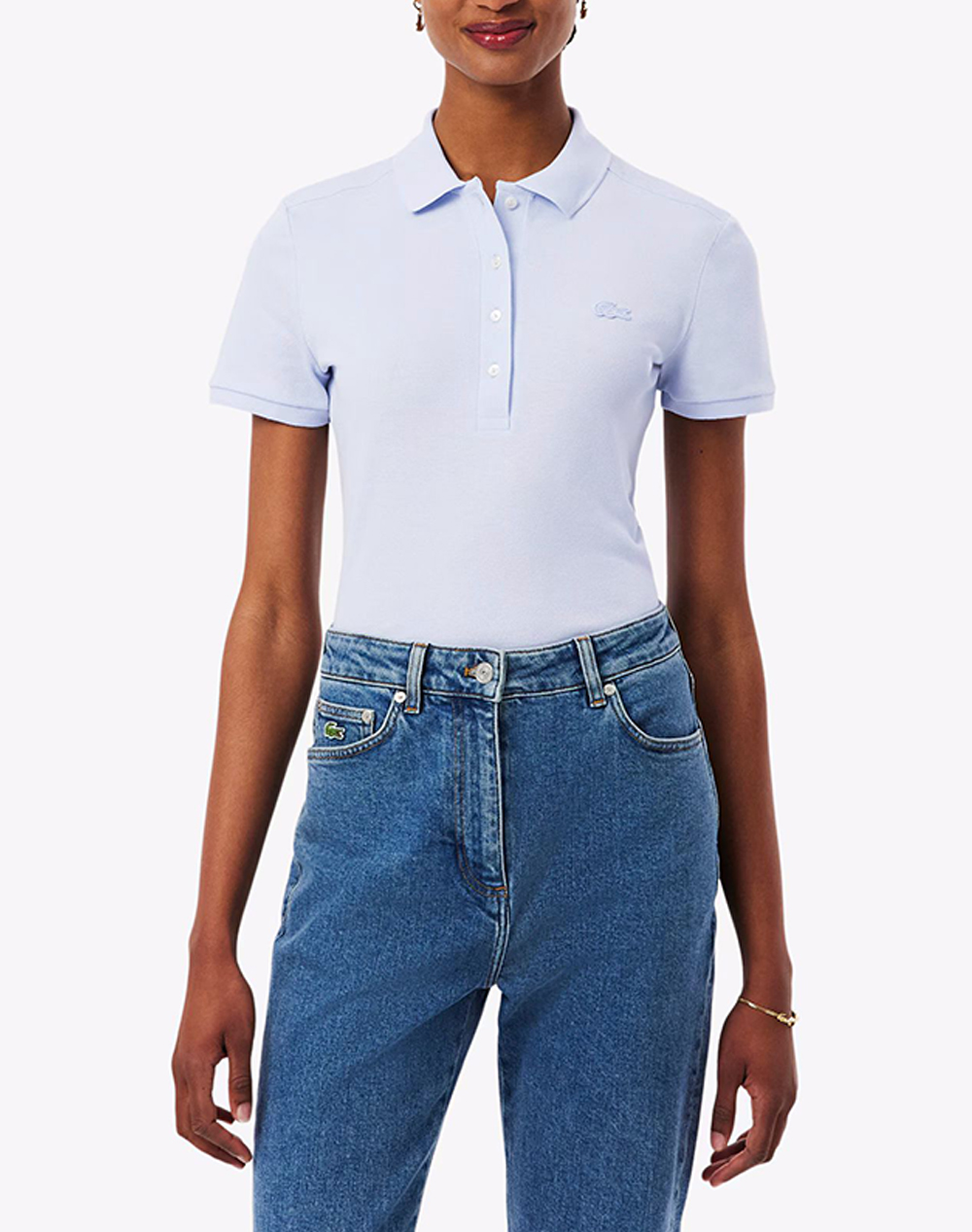Lacoste Μπλουζα Κμ Polo Ss Γυναικα Ρουχα Μπλουζες Polo Lightblue Βαμβακι,Με Ελασταν 3Pf5462 J2g - Koolfly