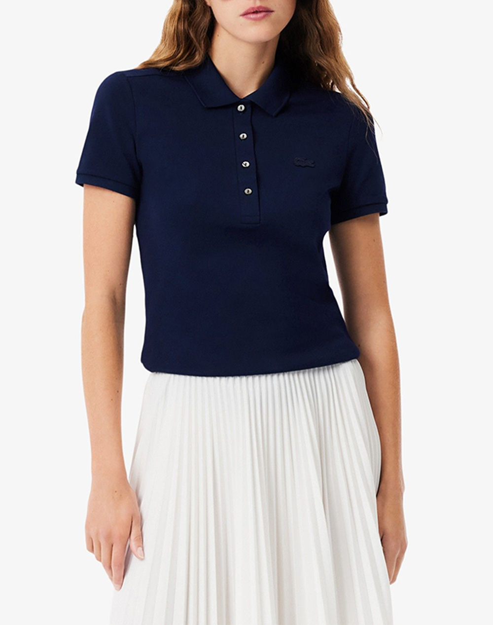 Lacoste Μπλουζα Κμ Polo Ss Γυναικα Ρουχα Μπλουζες Polo Navyblue Βαμβακιμε Ελασταν 3Pf5462 166