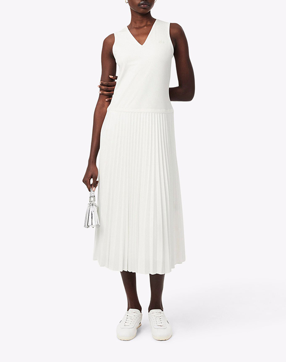Lacoste Φορεμα Χμ Dress Γυναικα Ρουχα Φορεματα Offwhite Συνθετικο 3Ef2432 70V