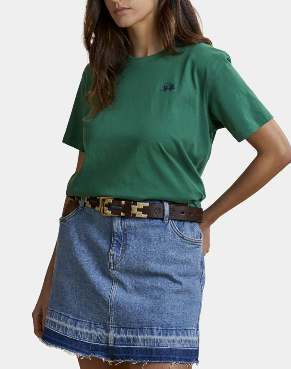 La Martina Μπλουζα T Shirt Κμ Woman T Shirt S/S 40/1 Cotton Γυναικα Ρουχα Μπλουζες Τ Shirt Green Βαμβακι 3Lmwcr002 03049 - Koolfly