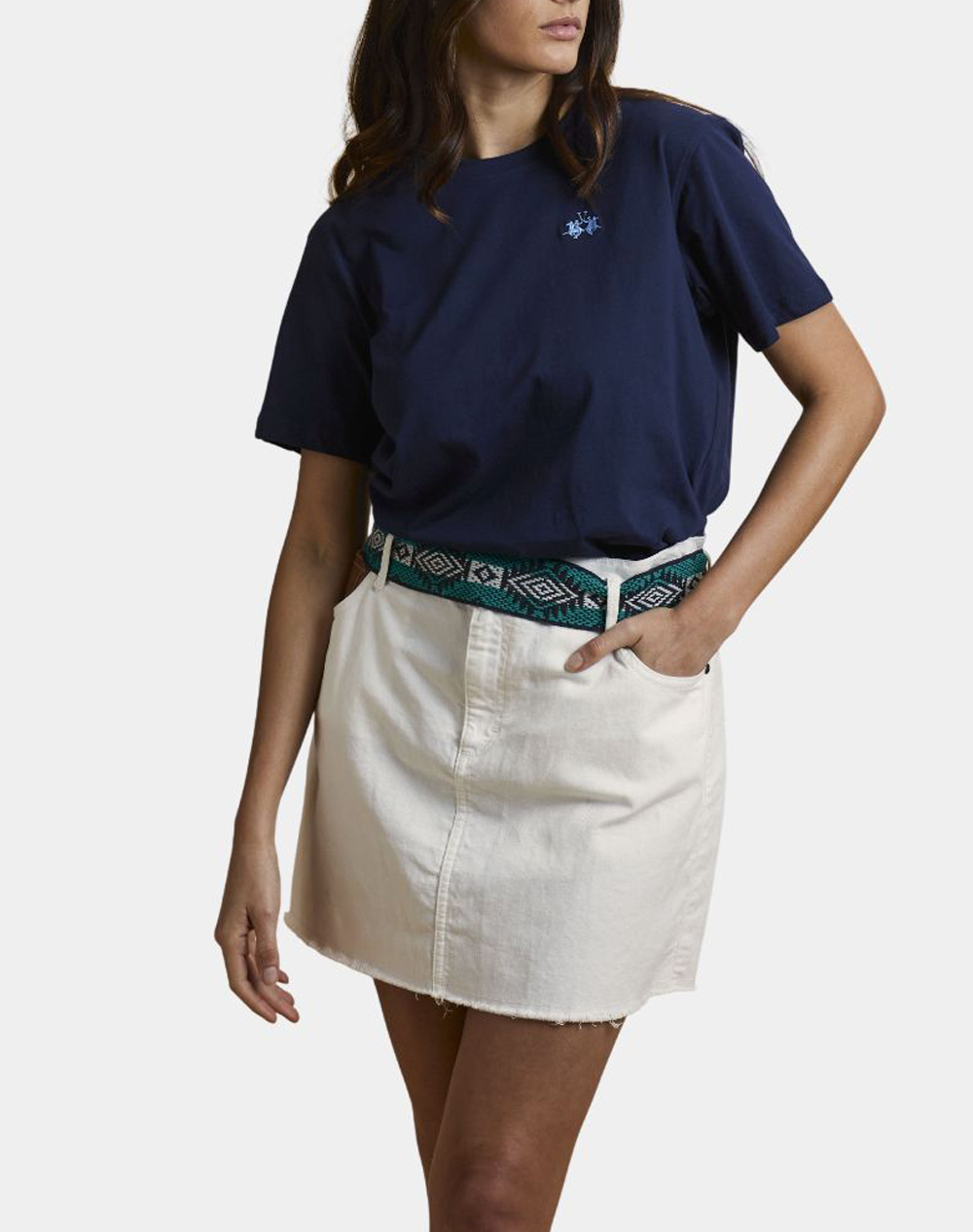 La Martina Μπλουζα T Shirt Κμ Woman T Shirt S/S 40/1 Cotton Γυναικα Ρουχα Μπλουζες Τ Shirt Navyblue Βαμβακι 3Lmwcr002 07017 - Koolfly