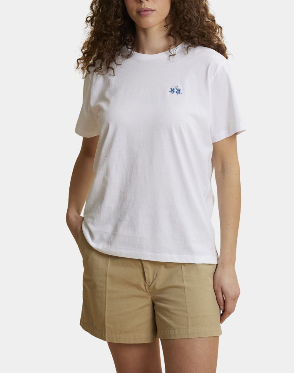 La Martina Μπλουζα T Shirt Κμ Woman T Shirt S/S 40/1 Cotton Γυναικα Ρουχα Μπλουζες Τ Shirt White Βαμβακι 3Lmwcr002 00001 - Koolfly