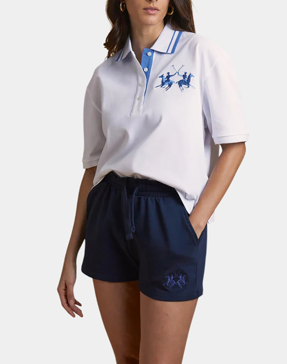 La Martina Μπλουζα Πολο Κμ Woman S/S Polo Cotton Piquet Γυναικα Ρουχα Μπλουζες Polo White Βαμβακι 3Lmwcp007 00001 - Koolfly
