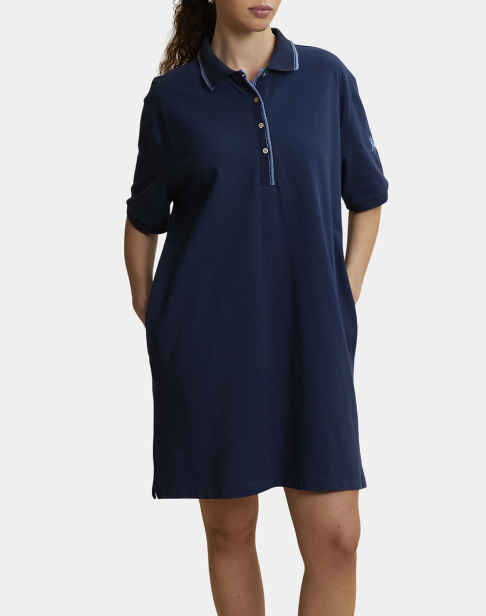 La Martina Φορεμα Woman Dress Cotton Piquet 30/1 Γυναικα Ρουχα Φορεματα Navyblue Βαμβακι 3Lmwcd005 07017 - Koolfly