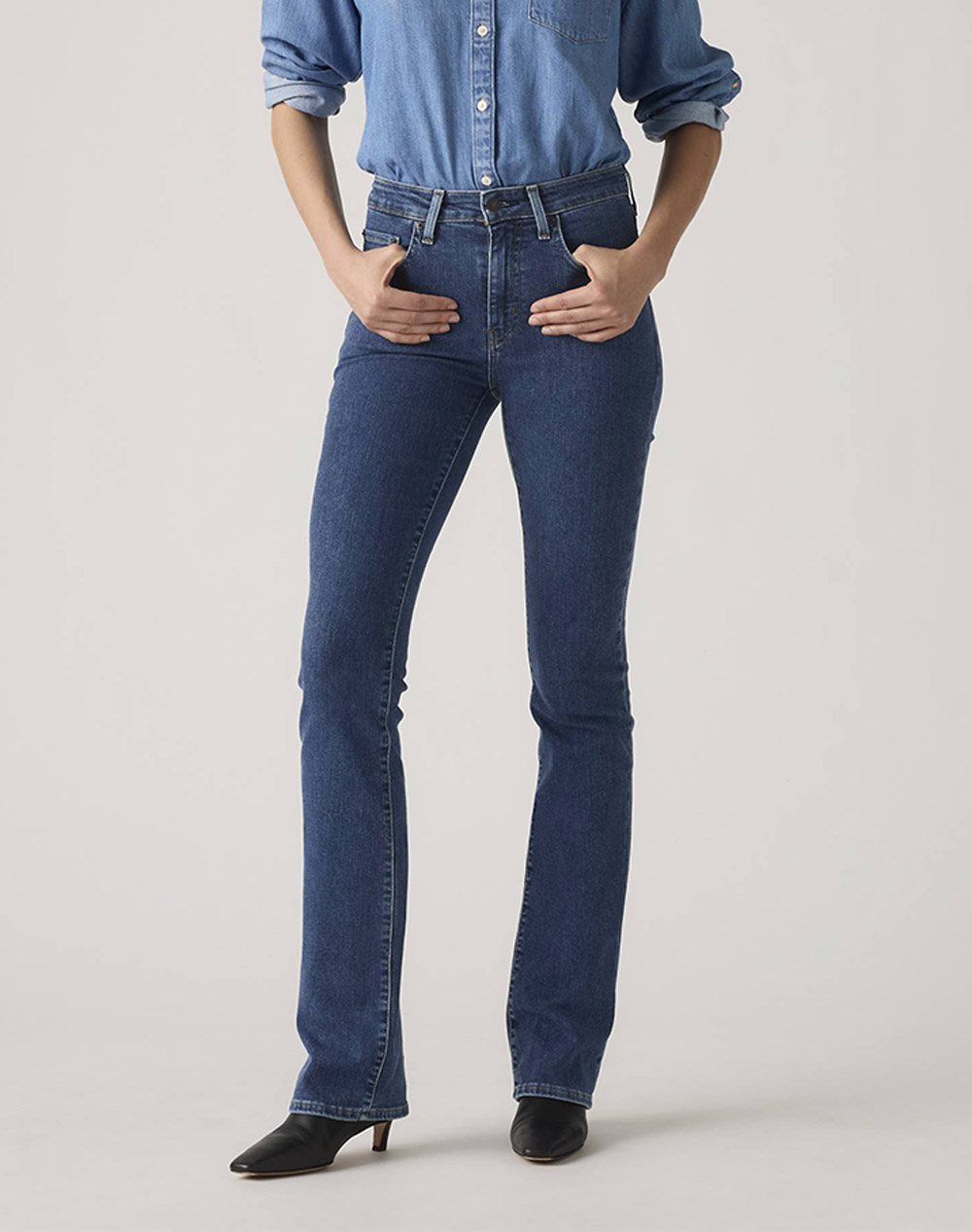 Levis 725 High Rise Bootcut Γυναικα Ρουχα Παντελονια Jean/5P/Cargo Denimblue Βαμβακιμε Ελαστανσυνθετικο 18759 0234 0234