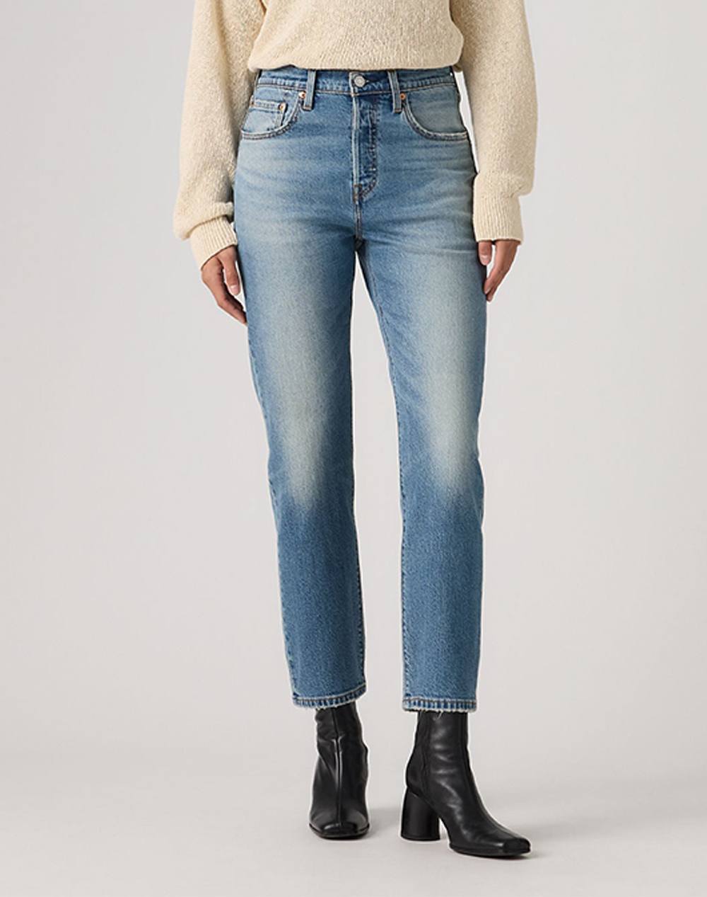 Levis 501 Crop Lightweight Γυναικα Ρουχα Παντελονια Jean/5P/Cargo Denimblue Βαμβακιμε Ελαστανσυνθετικο A8746 0005 0005