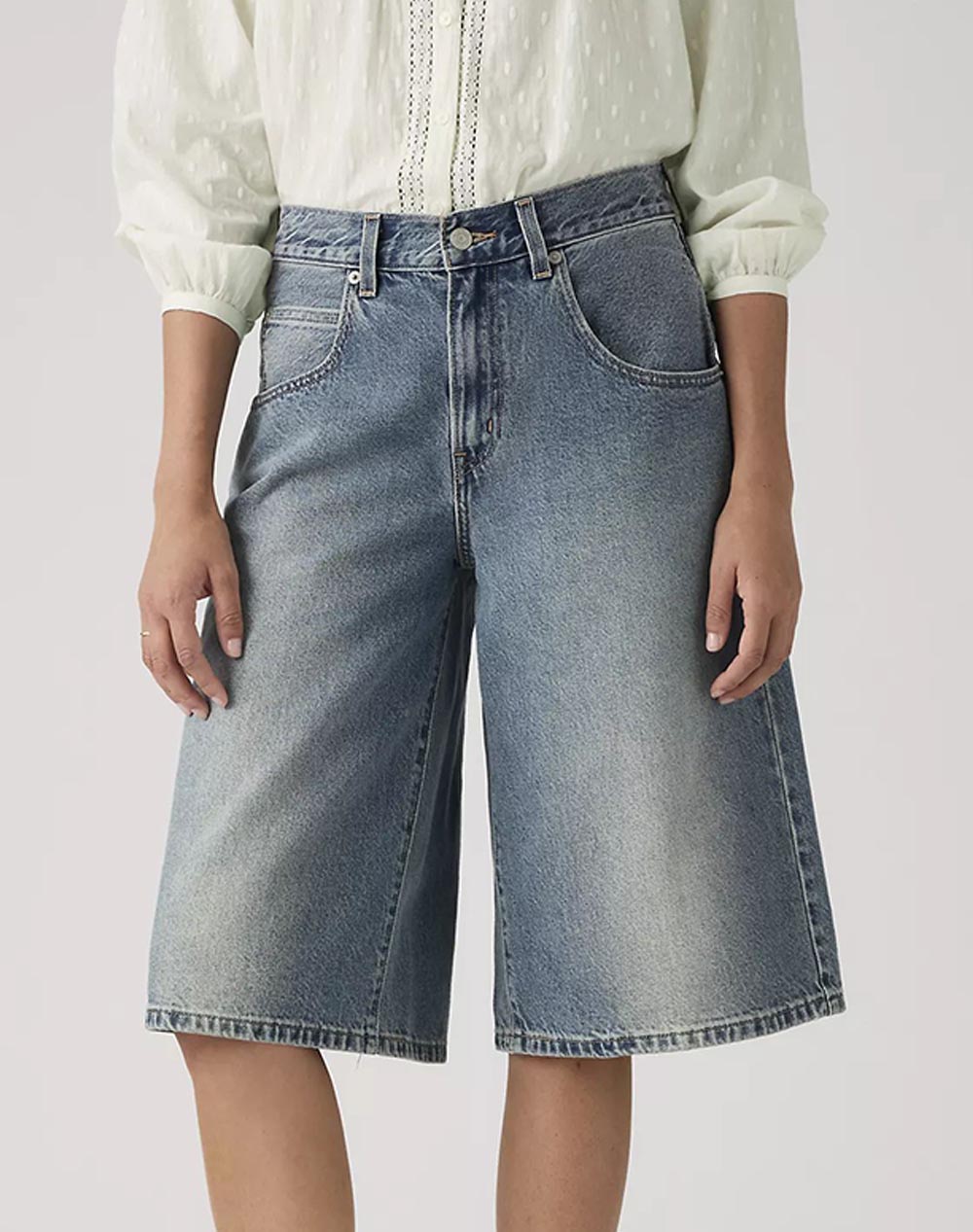 Levis Super Baggy Jort Γυναικα Ρουχα Σορτς / Βερμουδες Βερμουδες Denimblue Βαμβακι 005Dt 0002 0002 - Koolfly