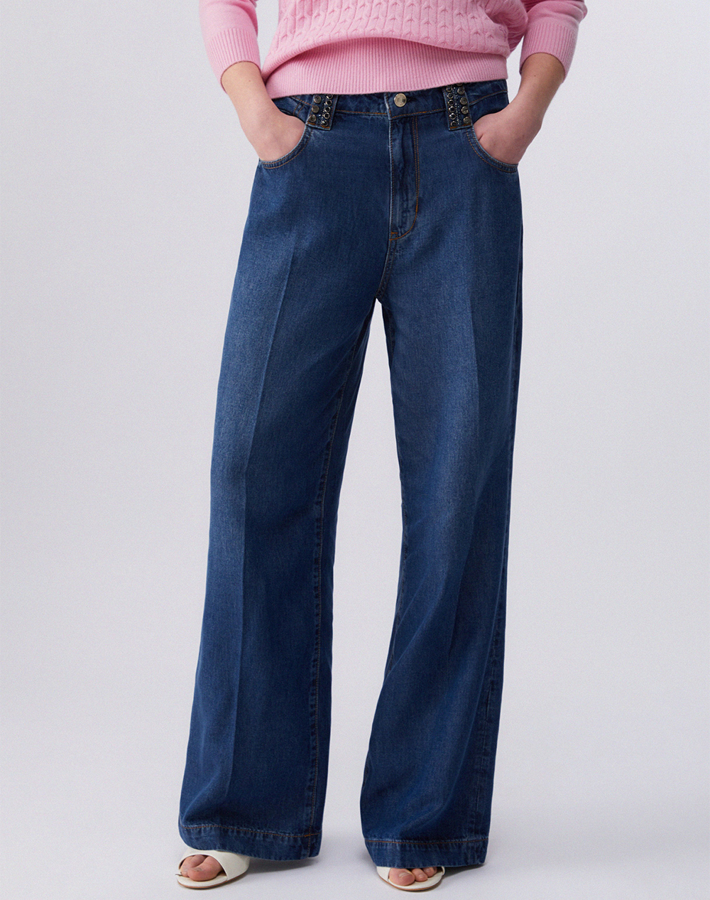 Liu Jo Denim_Ua6D27_Pant.Flare Fantasy H Παντελονι Γυναικειο Γυναικα Ρουχα Παντελονια Jean/5P/Cargo Denimblue Συνθετικο Ua6201D0333 77682