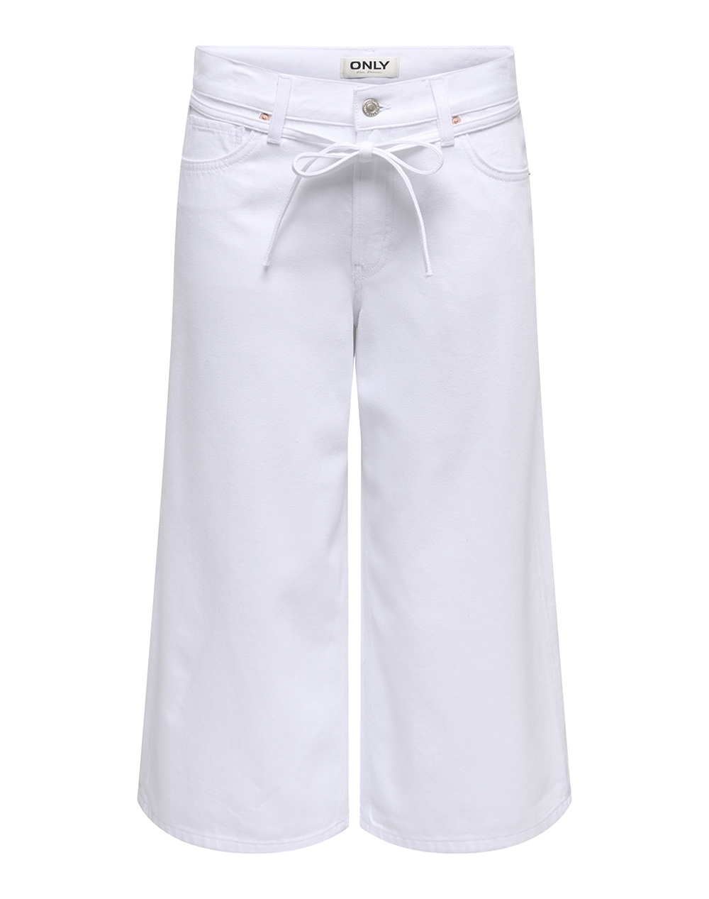 Only Onlgianna Mw Culotte Dnm Dot Γυναικα Ρουχα Παντελονια Jean/5P/Cargo White Βαμβακι 15370711 White Denim