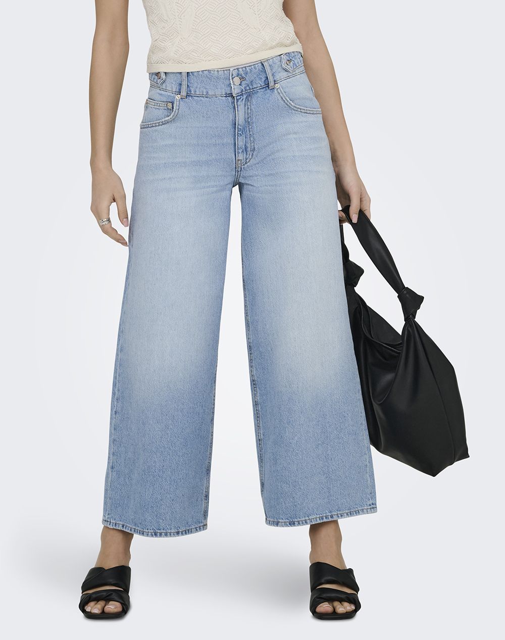 Only Onlloran Reg Wide Dnm Pim Γυναικα Ρουχα Παντελονια Jean/5P/Cargo Denimlightblue Βαμβακι 15367859 Light Blue Denim