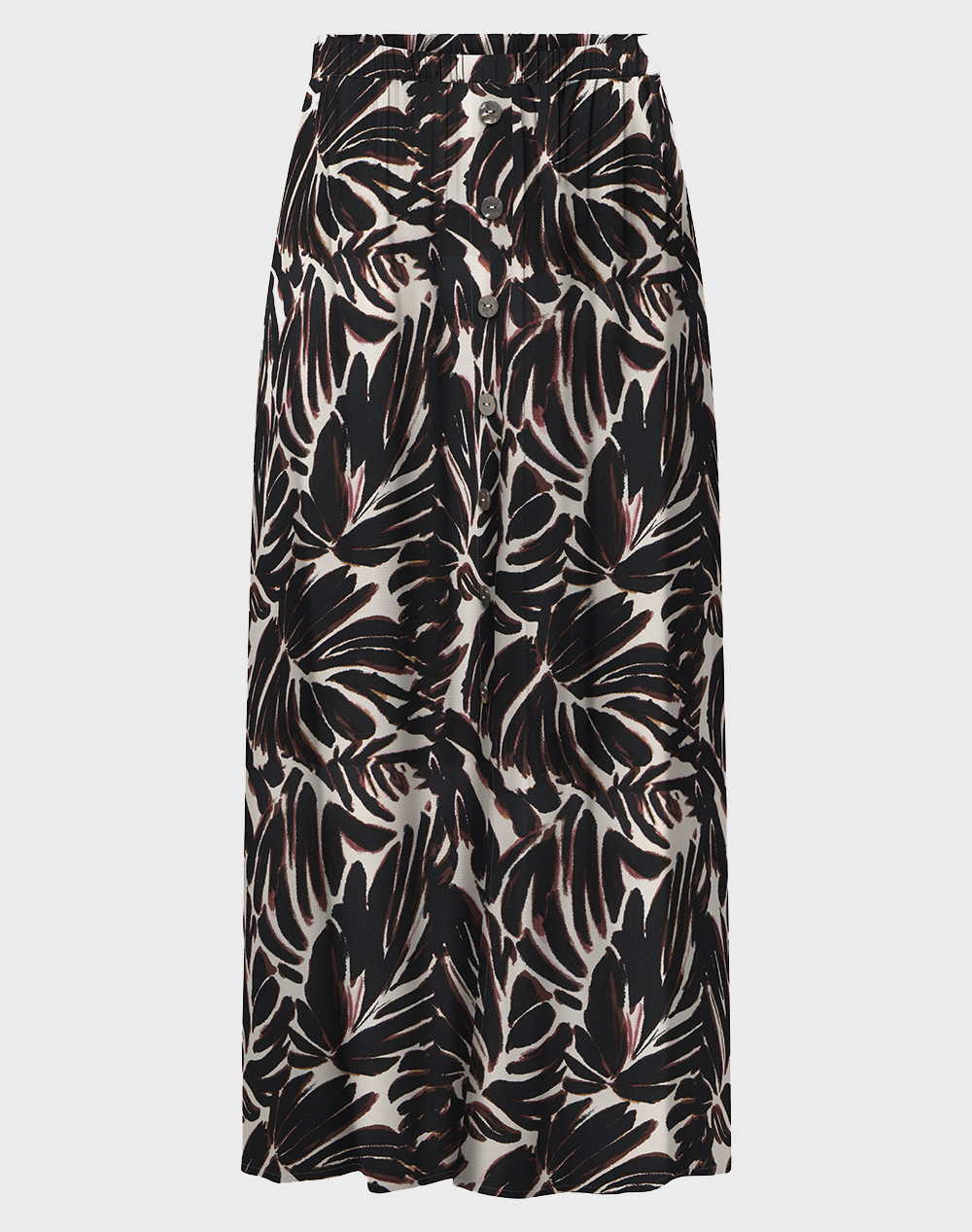Only Onlnova Life Vis Button Skirt Wvn Γυναικα Ρουχα Φουστες Multi Βισκοζ 15222223 Black719 Monstera