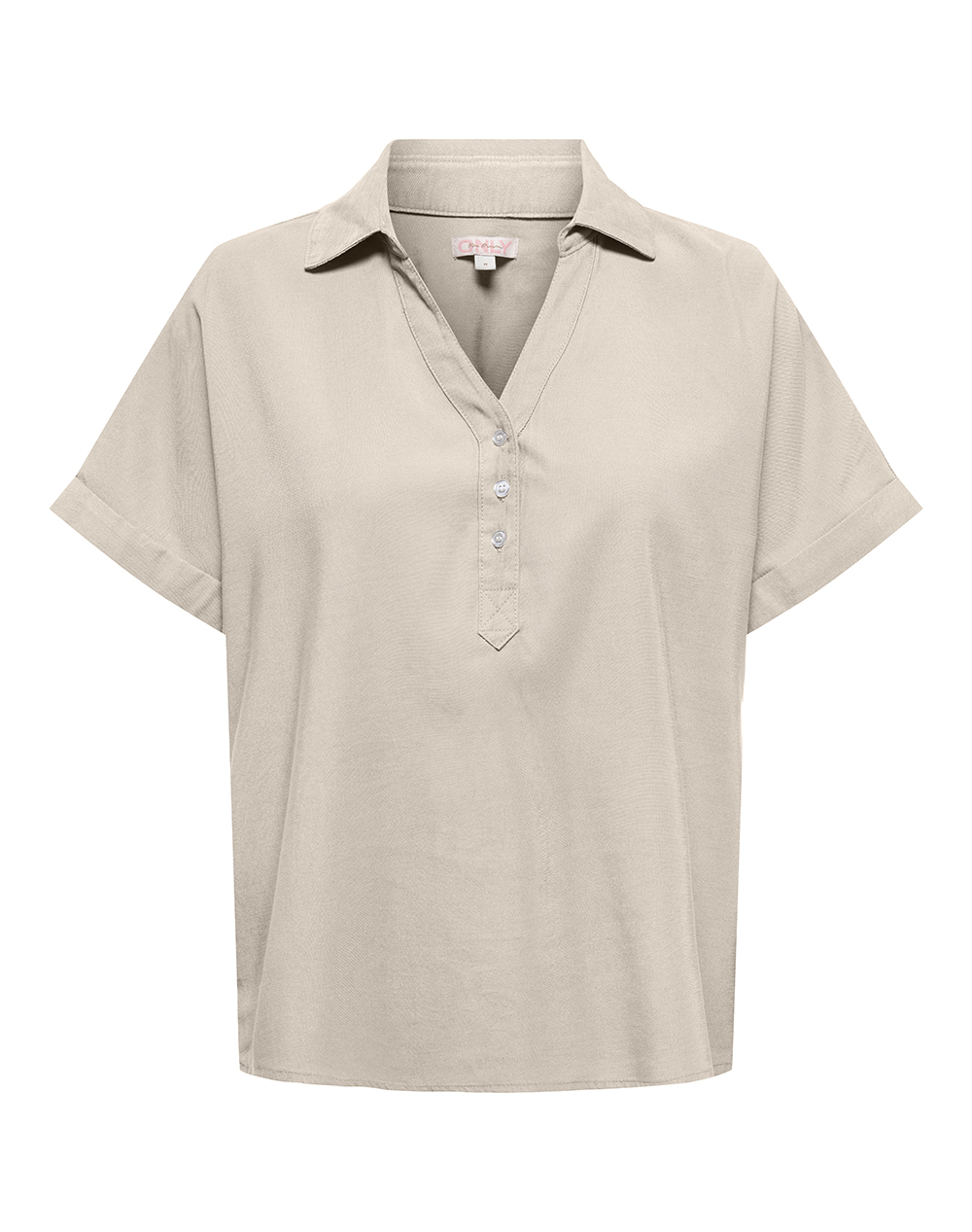 Only Onlaris Life Cap Sleeve Shirt Wvn Cc Γυναικα Ρουχα Μπλουζες Polo Biege Βισκοζσυνθετικο 15364279 Pumice Stone