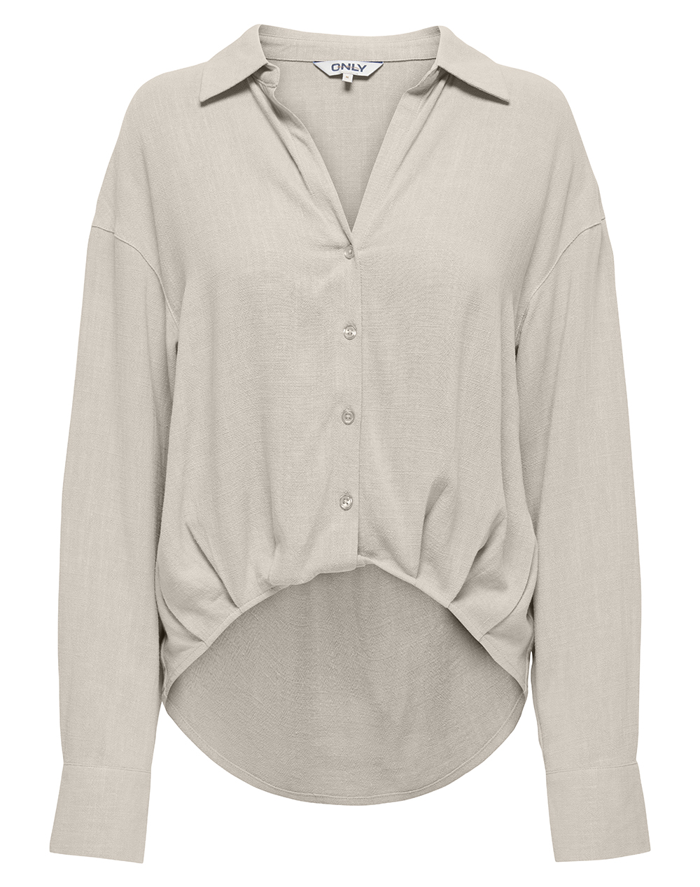 Only Onlsiesta L/S Linen Bl Balloon Shirt Pnt Γυναικα Ρουχα Πουκαμισα Biege Βισκοζλινο 15367420 Moonbeam