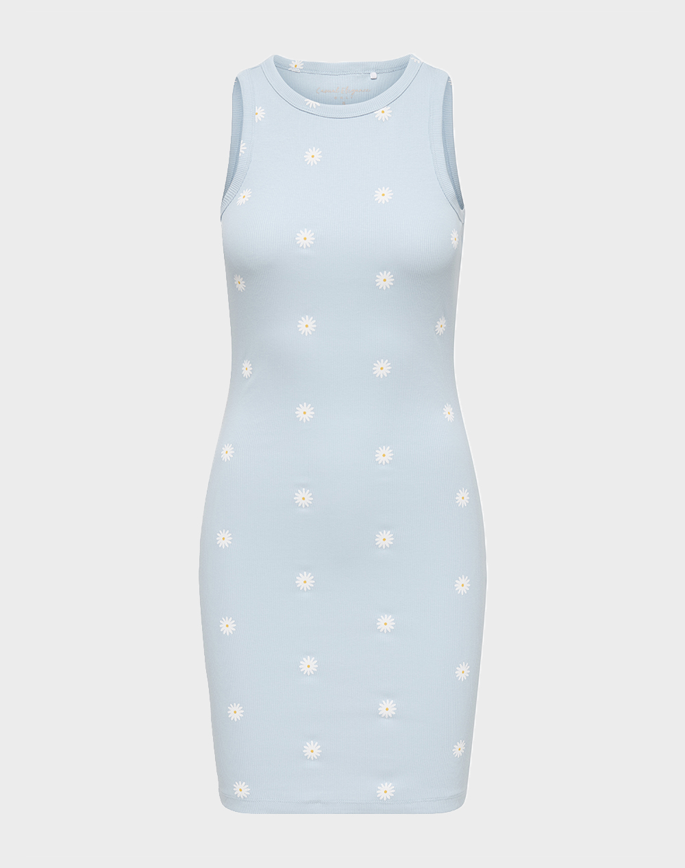 Only Onlfenja S/L O Neck Dress Jrs Γυναικα Ρουχα Φορεματα Skyblue Βαμβακιμε Ελασταν 15372158 Cashmere Blue(Fenja Daisy)