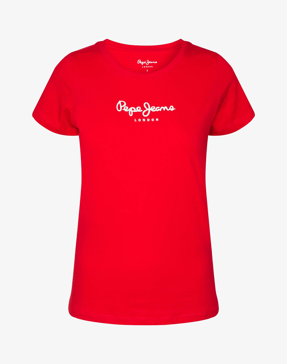 Pepe Jeans Essentials Drop 2 New Virginia Ss N Μπλουζα Γυναικειο Γυναικα Ρουχα Μπλουζες Τ Shirt Red Βαμβακιμε Ελασταν Pl505202 264/Royal Red
