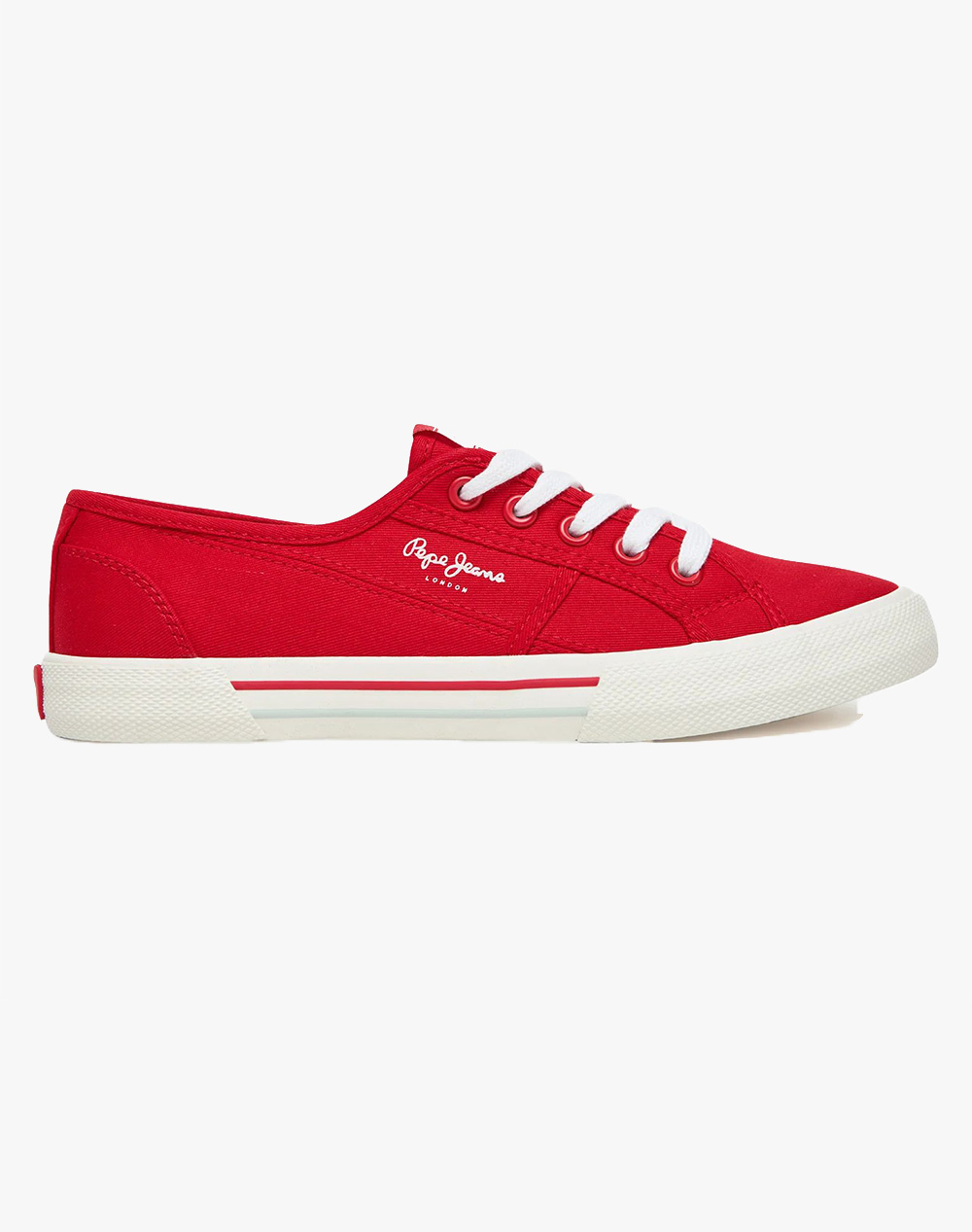 Pepe Jeans Drop 2 Brady Basic W Παπουτσι Γυναικειο Γυναικα Παπουτσια Sneakers Red Βαμβακι,Υφασμα Pls31287 255 - Koolfly