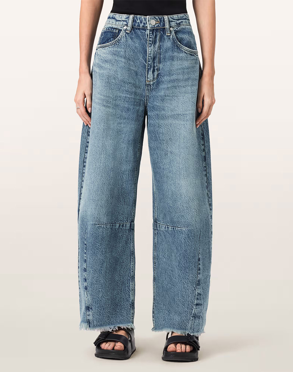 All Saints Payton Crop Jean Γυναικα Ρουχα Παντελονια Jean/5P/Cargo Denimblue Βαμβακι W012ee Vintage Indigo - Koolfly
