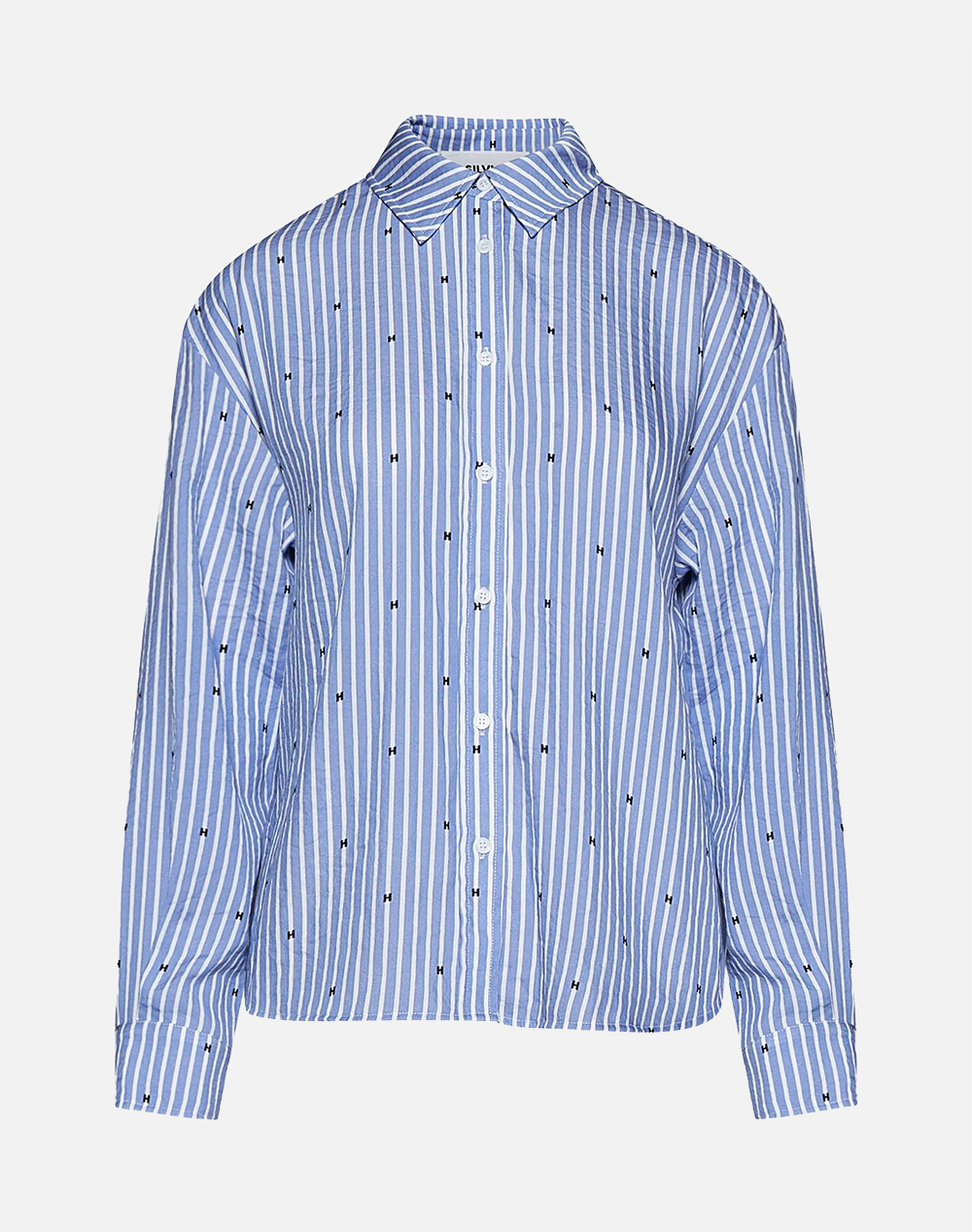 Silvian Heach Shirt Masia Γυναικα Ρουχα Πουκαμισα Lightblue Βισκοζσυνθετικο Gpp26198Ca Stripes H