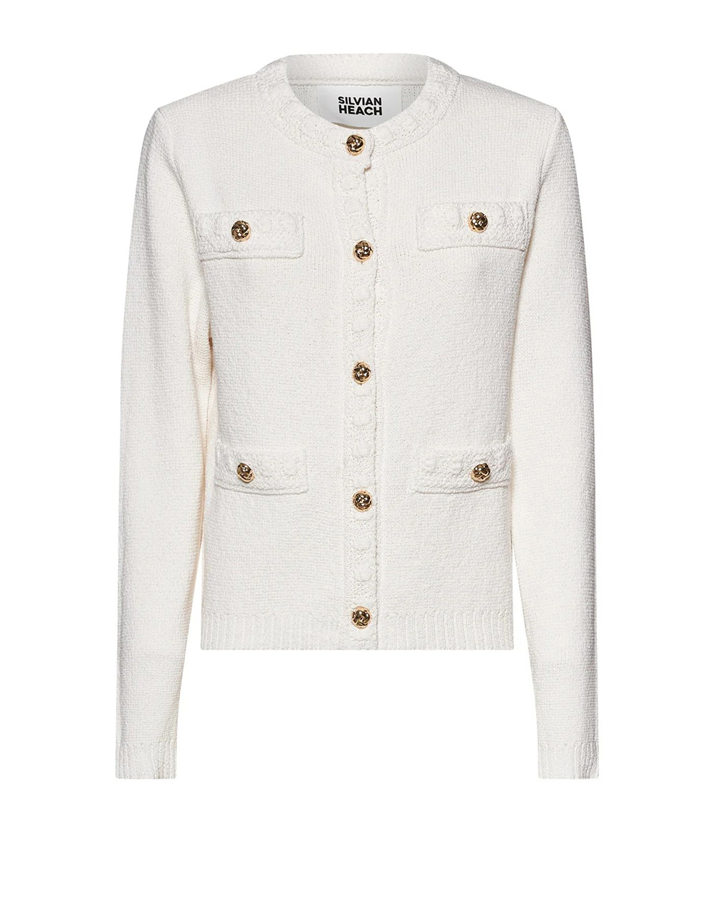 Silvian Heach Cardigan Farlawa Γυναικα Ρουχα Μπλουζες Πλεκτα Offwhite Βαμβακισυνθετικο Gpp26384Cd Off