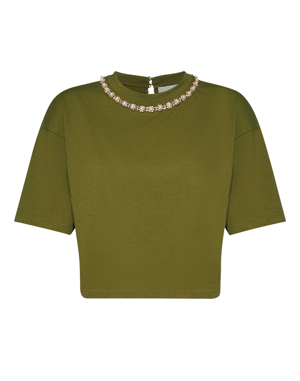 Silvian Heach T Shirt Tipam Γυναικα Ρουχα Μπλουζες Τ Shirt Armygreen Βαμβακι Gpp26121Ts Green Military