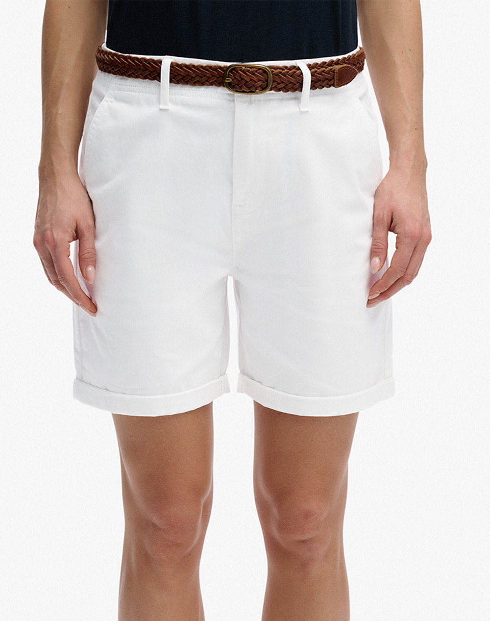 Superdry Dc Ovin Chino Short Σορτς Γυναικειο Γυναικα Ρουχα Σορτς / Βερμουδες Βερμουδες White Βαμβακιμε Ελασταν W7110520A 04C