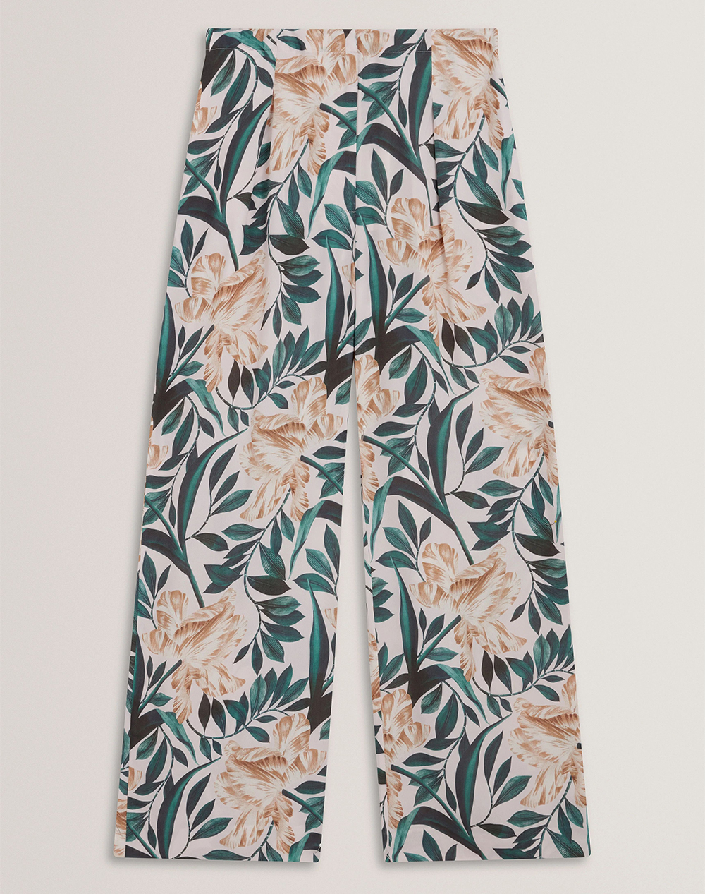 Ted Baker Griesha Printed Mid Rise Straight Leg Trouser Γυναικα Ρουχα Παντελονια Chinos Mixed Βισκοζ 282577 Cream