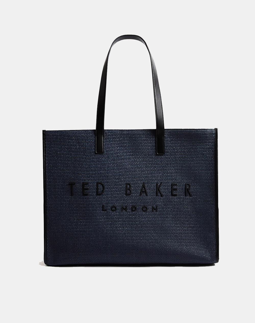 Ted Baker Pallmer Faux Raffia Large Icon Bag Γυναικα Αξεσουαρ Τσαντες Navyblue Συνθετικο 284036 Navy