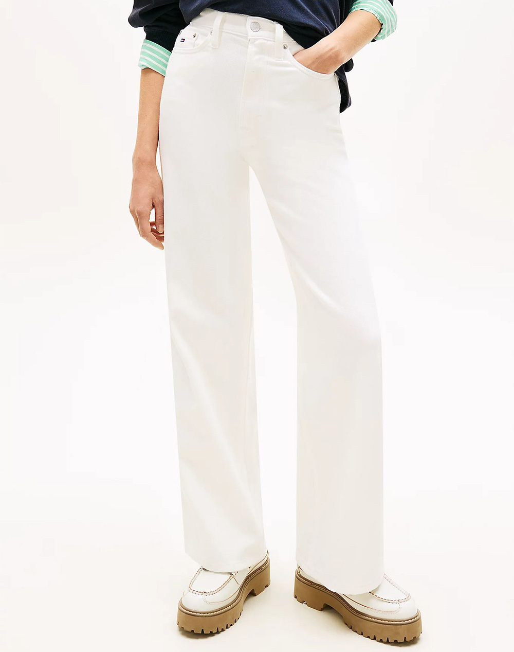 Tommy Jeans Claire Hr Wd Bj4199 Γυναικα Ρουχα Παντελονια Jean/5P/Cargo White Βαμβακισυνθετικο Dw0Dw22648 1D032
