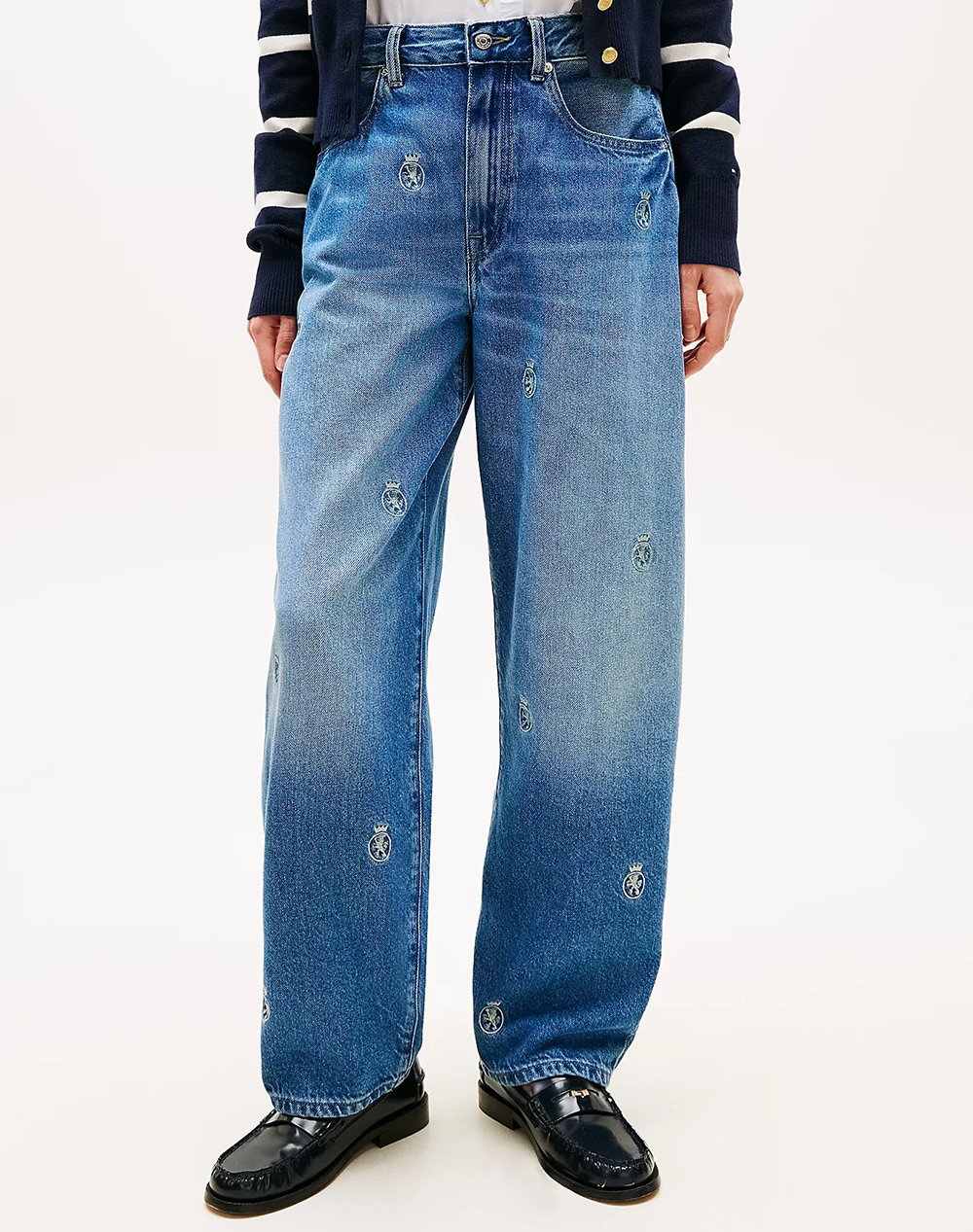 Tommy Hilfiger Dnm Finn Aoe Crest Barrel Rw Γυναικα Ρουχα Παντελονια Jean/5P/Cargo Denimblue Βαμβακι Ww0Ww49563 1A732