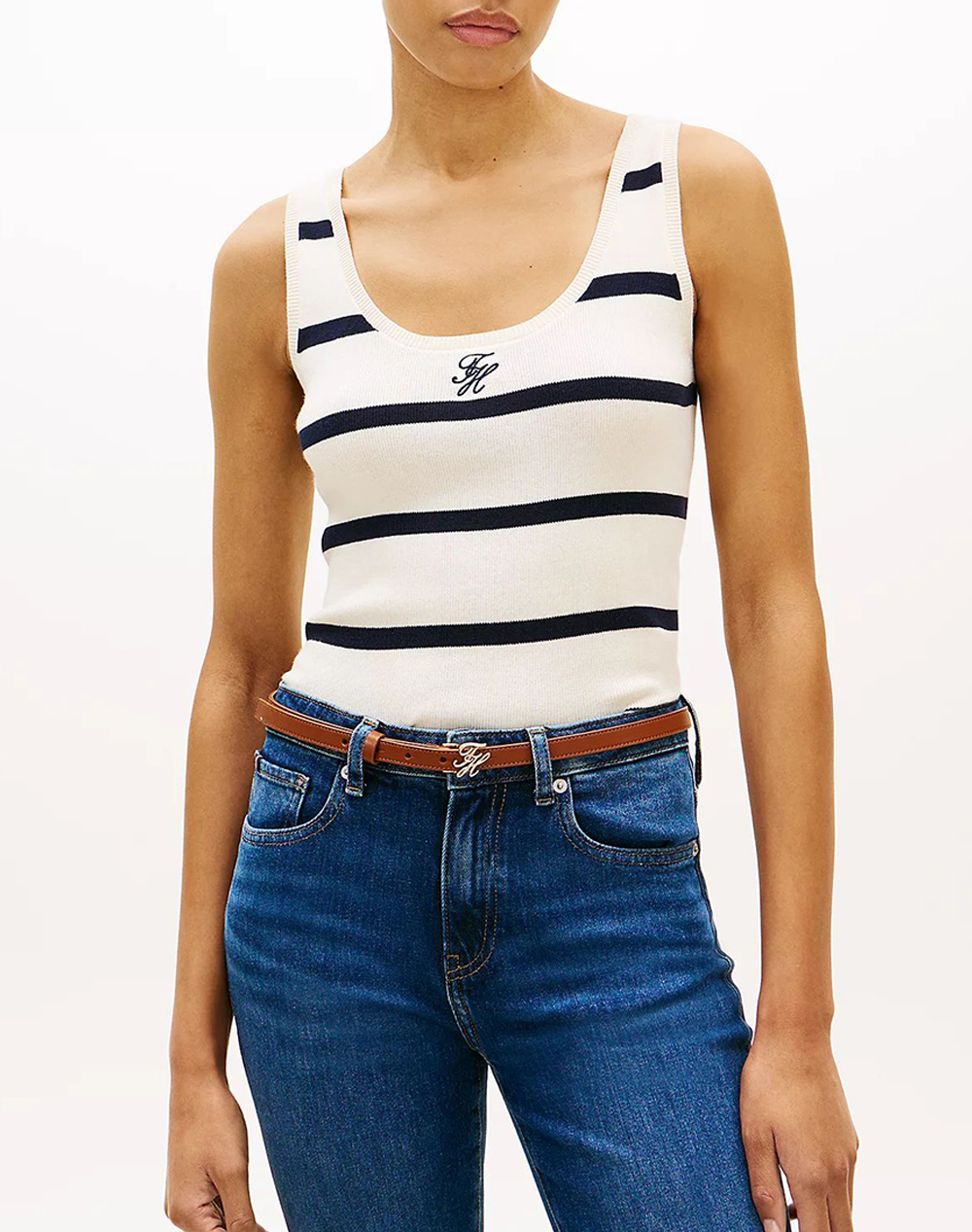 Tommy Hilfiger Co Full Needle Tank Γυναικα Ρουχα Μπλουζες Τοπ/Κορμακια Mixed Βαμβακι Ww0Ww48480 0An