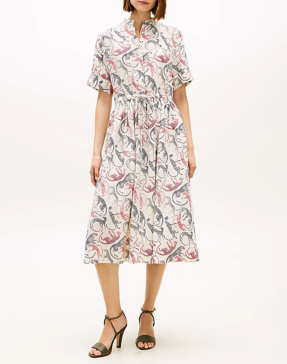Tommy Hilfiger Ess Linen Midi Ss Shirt Dress Γυναικα Ρουχα Φορεματα Mixed Λινο Ww0Ww49633 0F6