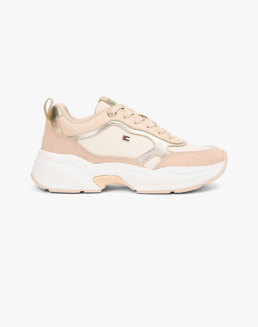 Tommy Hilfiger Th Chunky Runner Metallic Γυναικα Παπουτσια Sneakers Gold Δερμα Fw0fw09204 0Hv - Koolfly