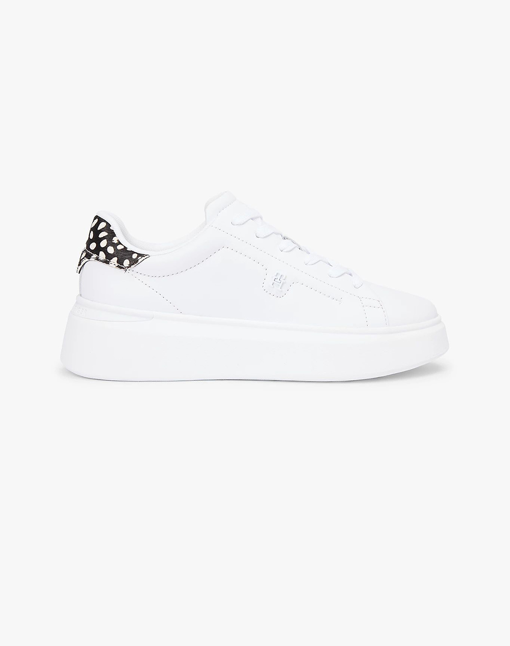 Tommy Hilfiger Animal Print Platform Sneaker Γυναικα Παπουτσια Sneakers White Δερμα Fw0fw09023 02R - Koolfly
