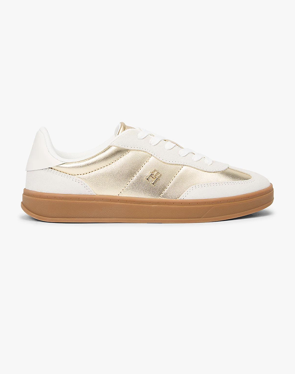 Tommy Hilfiger Mu Jackie Metallic Γυναικα Παπουτσια Sneakers Ecru Δερμα Fw0Fw09026 0Ht