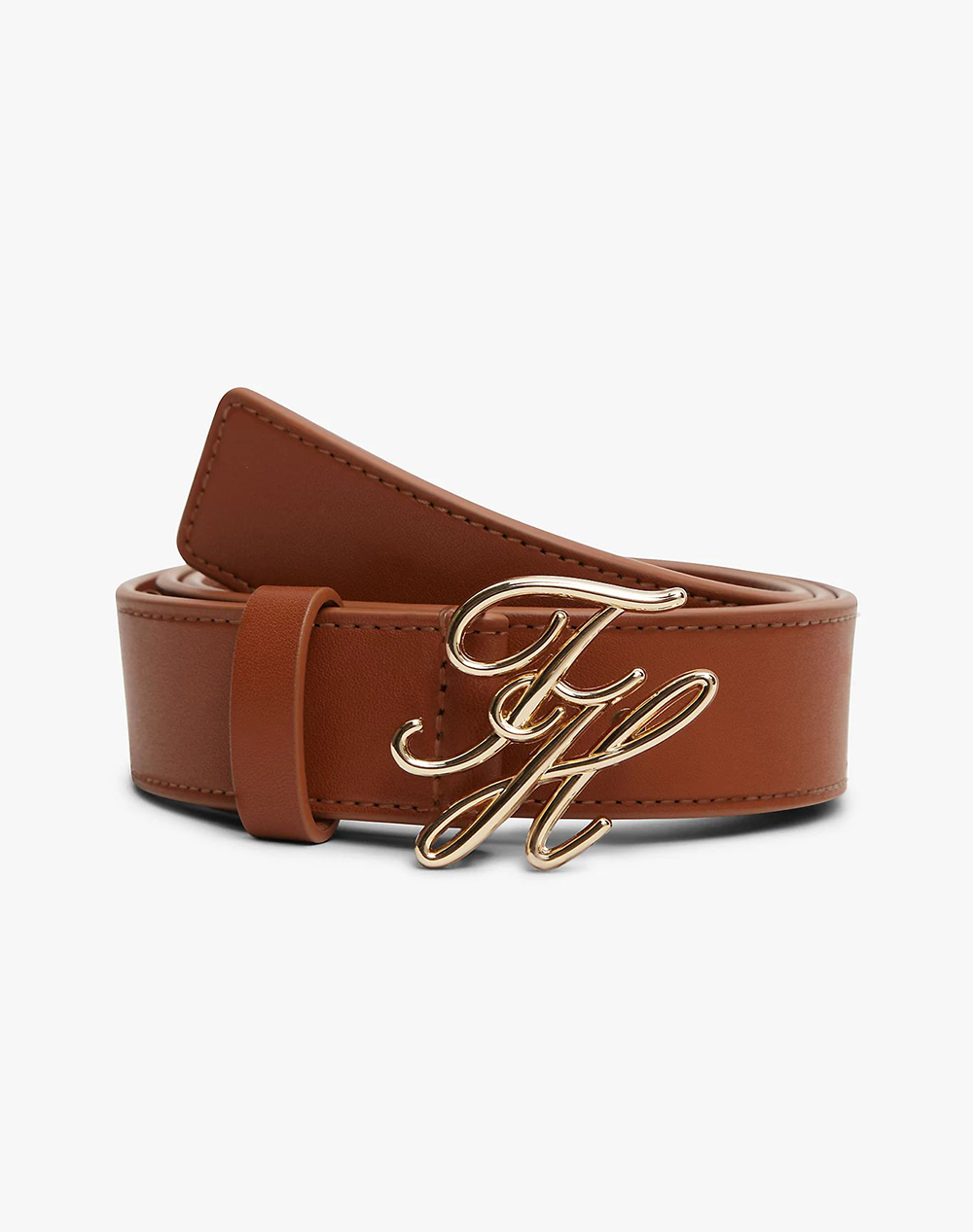 Tommy Hilfiger Th Script 3.0 Γυναικα Αξεσουαρ Ζωνες Brown Δερμα Aw0Aw18568 Gb8