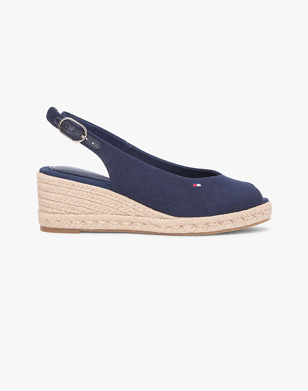 Tommy Hilfiger Mid Wedge Espad Slingback Γυναικα Παπουτσια Εσπαντριγιες/Σανδαλια Darkblue Συνθετικο Fw0Fw09228 Dw6