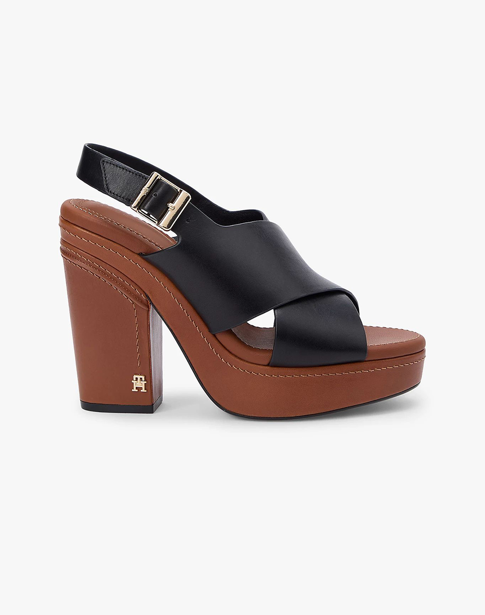 Tommy Hilfiger Lth Wrapped Heel X Cross Γυναικα Παπουτσια Πεδιλα Black Δερμα Fw0fw09274 Bds - Koolfly