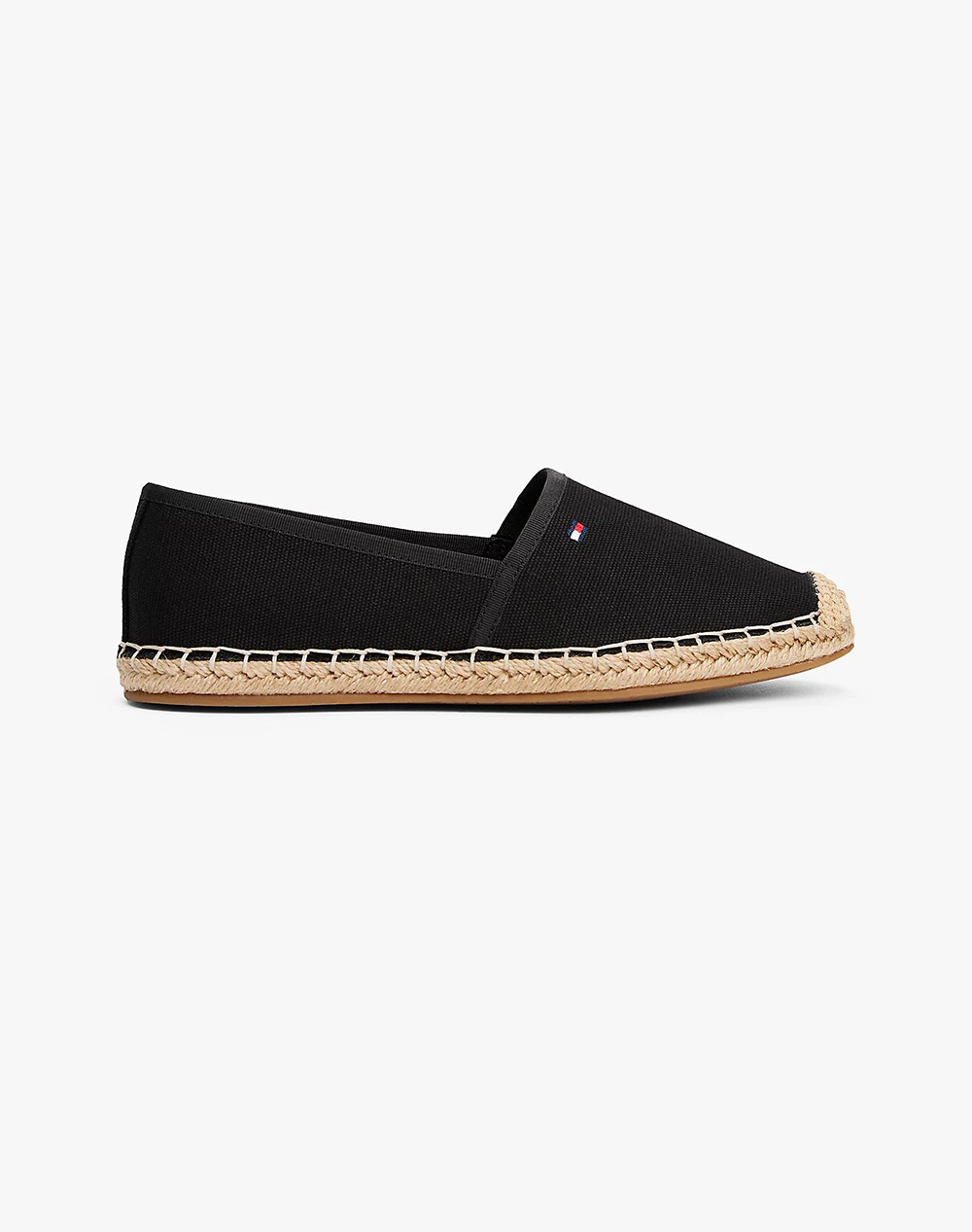 Tommy Hilfiger Flag Canvas Espadrille Γυναικα Παπουτσια Εσπαντριγιες/Σανδαλια Black Βαμβακι Fw0Fw08541 Bds