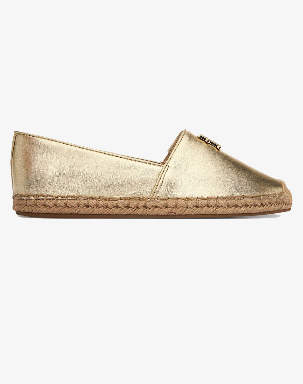 Tommy Hilfiger Th Logo Gold Espadrille Γυναικα Παπουτσια Εσπαντριγιες/Σανδαλια Gold Δερμα Fw0Fw09473 0Hs