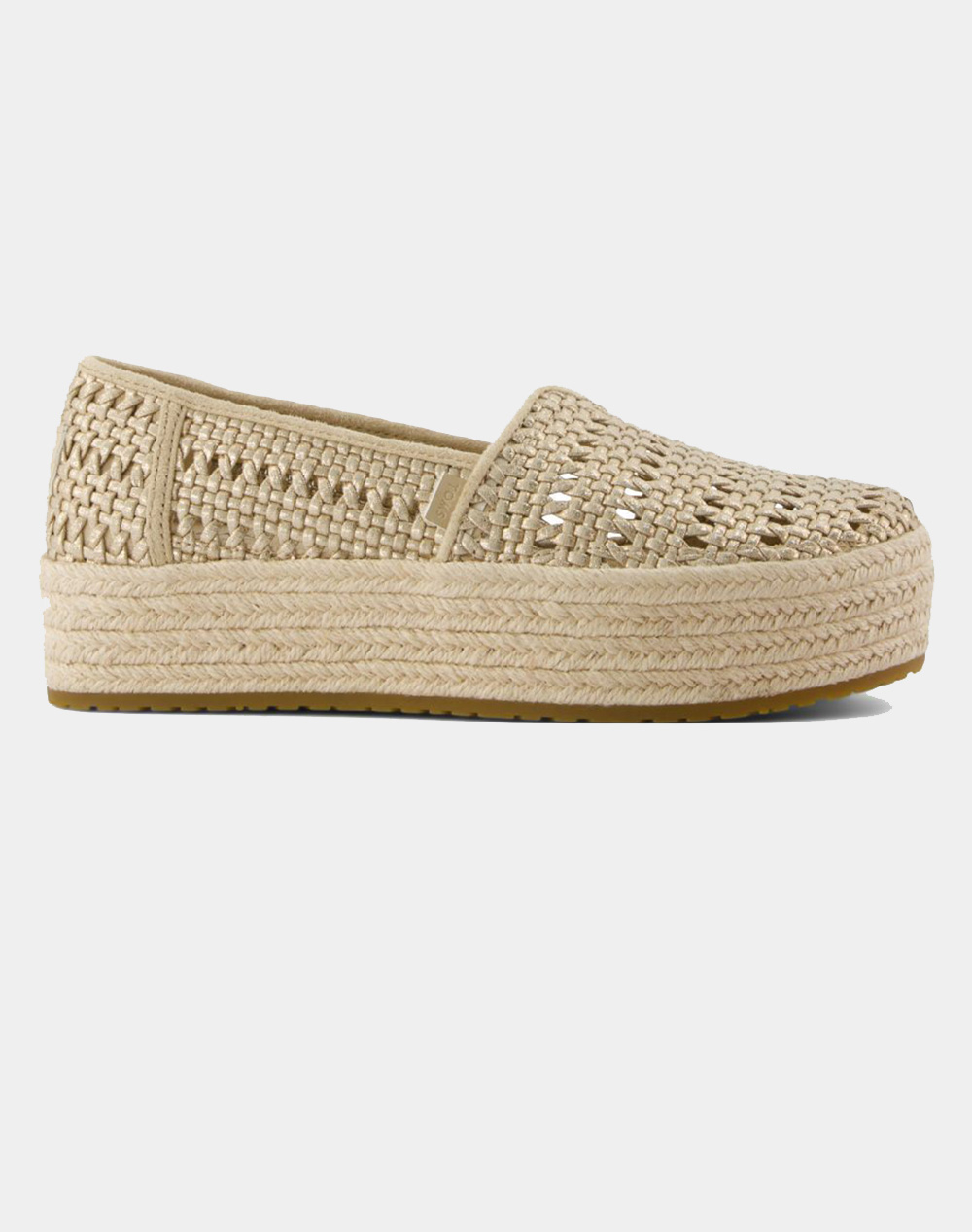 Toms Cha Metl Lthr Basket Wm Valcia Esp Γυναικα Παπουτσια Εσπαντριγιες/Σανδαλια Biege Υφασμα 10021921 Gold