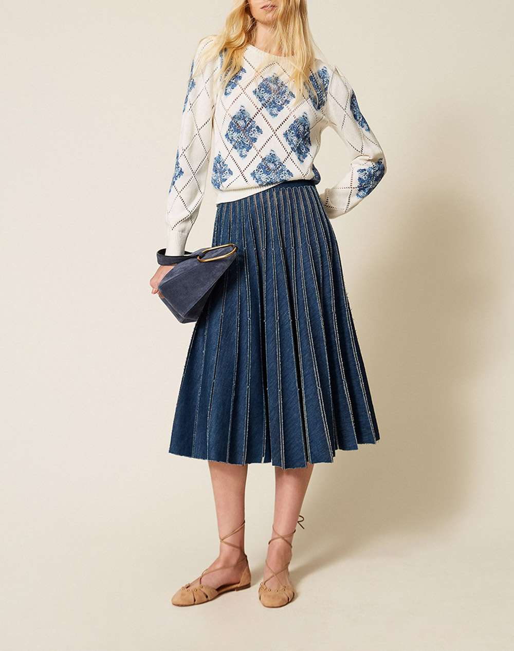 Twinset Φουστα Γυναικα Ρουχα Φουστες Denimblue Βαμβακι,Συνθετικο 261Tp2350 01611 - Koolfly